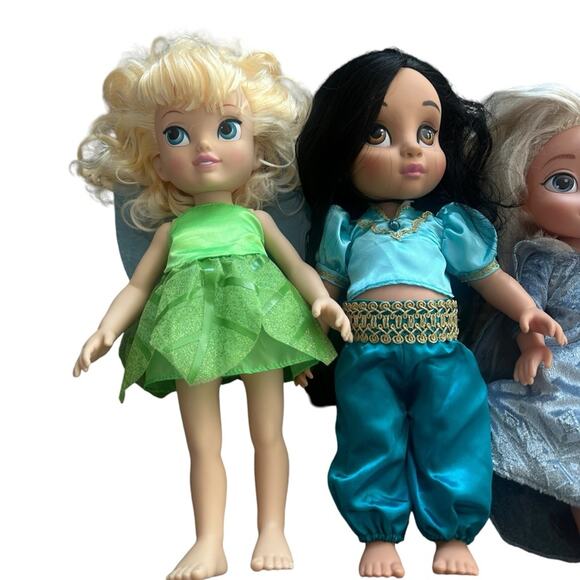Disney Princess Doll Lot (7) Moana Tinker Bell Elsa Anna Rapunzel Jasmine Belle - Picture 3 of 10